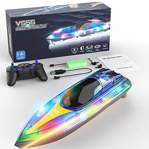Akargol LED RC Boat - Pools & Lakes, 2.4 GHZ