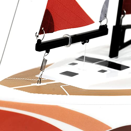 PLAYSTEAM Voyager Red 2.4GHz RC Sailboat - 17.5
