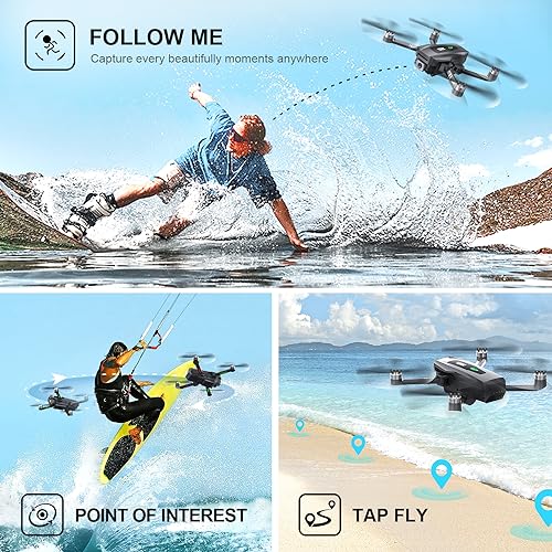 4K UHD Camera GPS Drone: Foldable Quadcopter