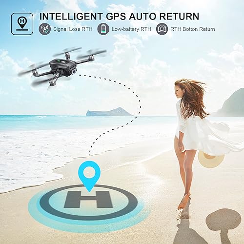 4K UHD Camera GPS Drone: Foldable Quadcopter