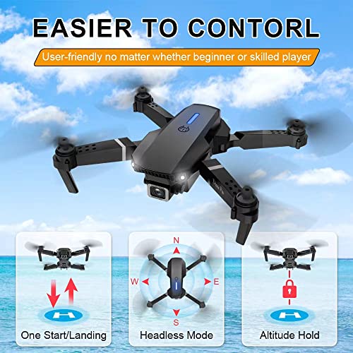 VISNEE 1080P Drone with Camera: 2K UAV, 2 Batteries