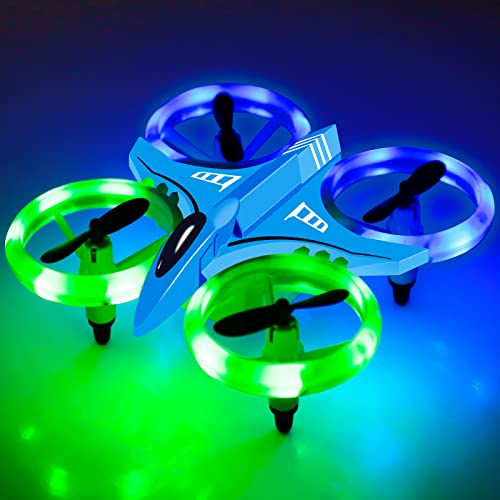 LED Night Lights Drone, One Key Take Off Landing