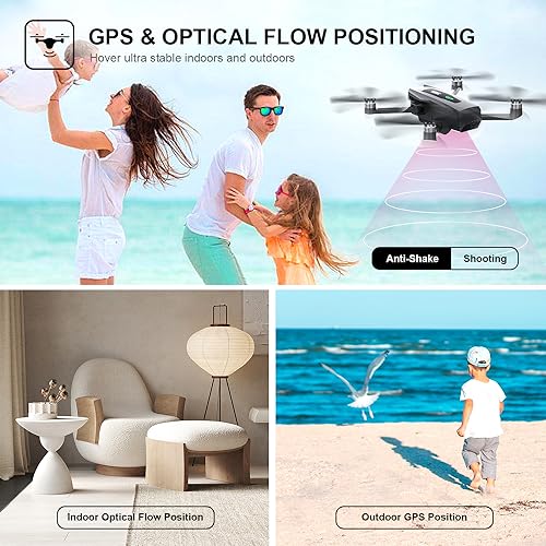4K UHD Camera GPS Drone: Foldable Quadcopter