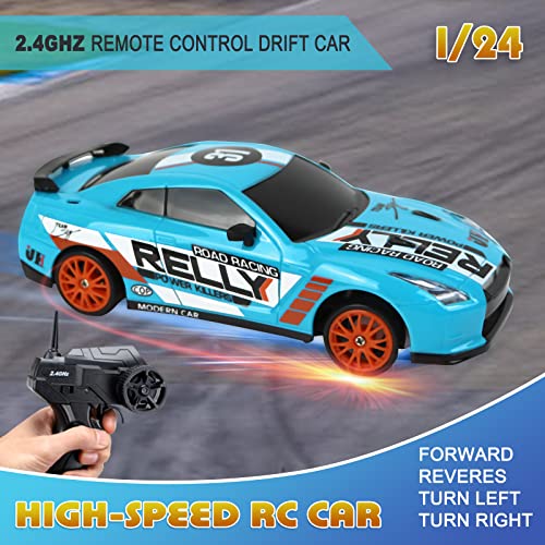 High Speed RC Drift Car - 1:24 Scale - LED Lights