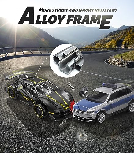 DoDoeleph Fast RC Car - Alloy Frame, 2.4GHz, Rechargeable