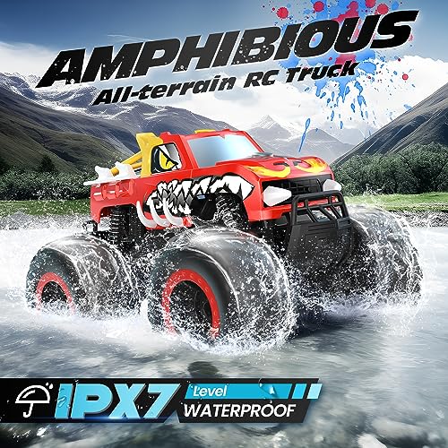 DEERC 1:16 Amphibious RC Monster Trucks - Waterproof