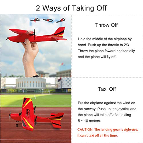 HAWK'S 2 CH RC Airplane - Red