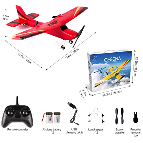 HAWK'S 2 CH RC Airplane - Red