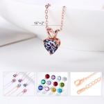June Birthstone Solitaire Heart Cut Alexandrite Necklace