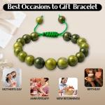 Green Jade Protection Healing Crystal Adjustable Bracelet Unisex