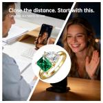 Emerald Toi Et Moi Ring Sterling Silver Gold Plated