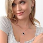 Black Onyx Sterling Silver Pendant Necklace - 3.40 Ct