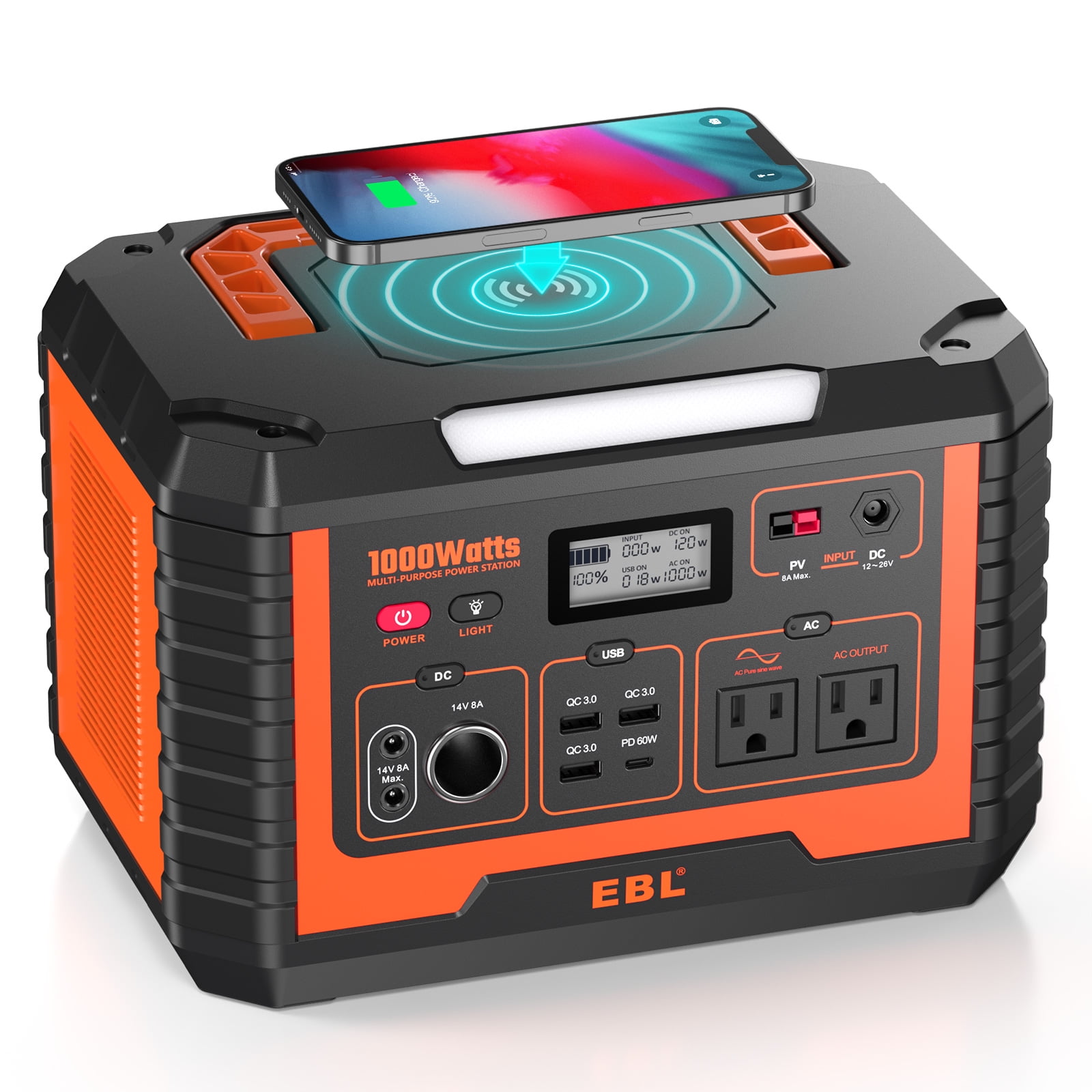 1000W Solar Portable Generator for Preppers