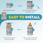 CANWAY Wood Stove, Windproof Backpacking Survival Stove