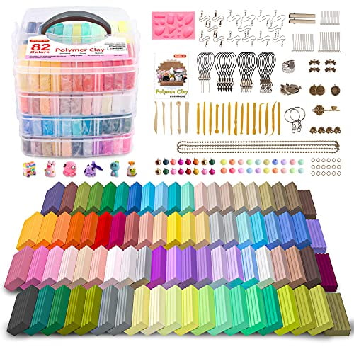 82 Color Polymer Clay Modeling Kit by Shuttle Art