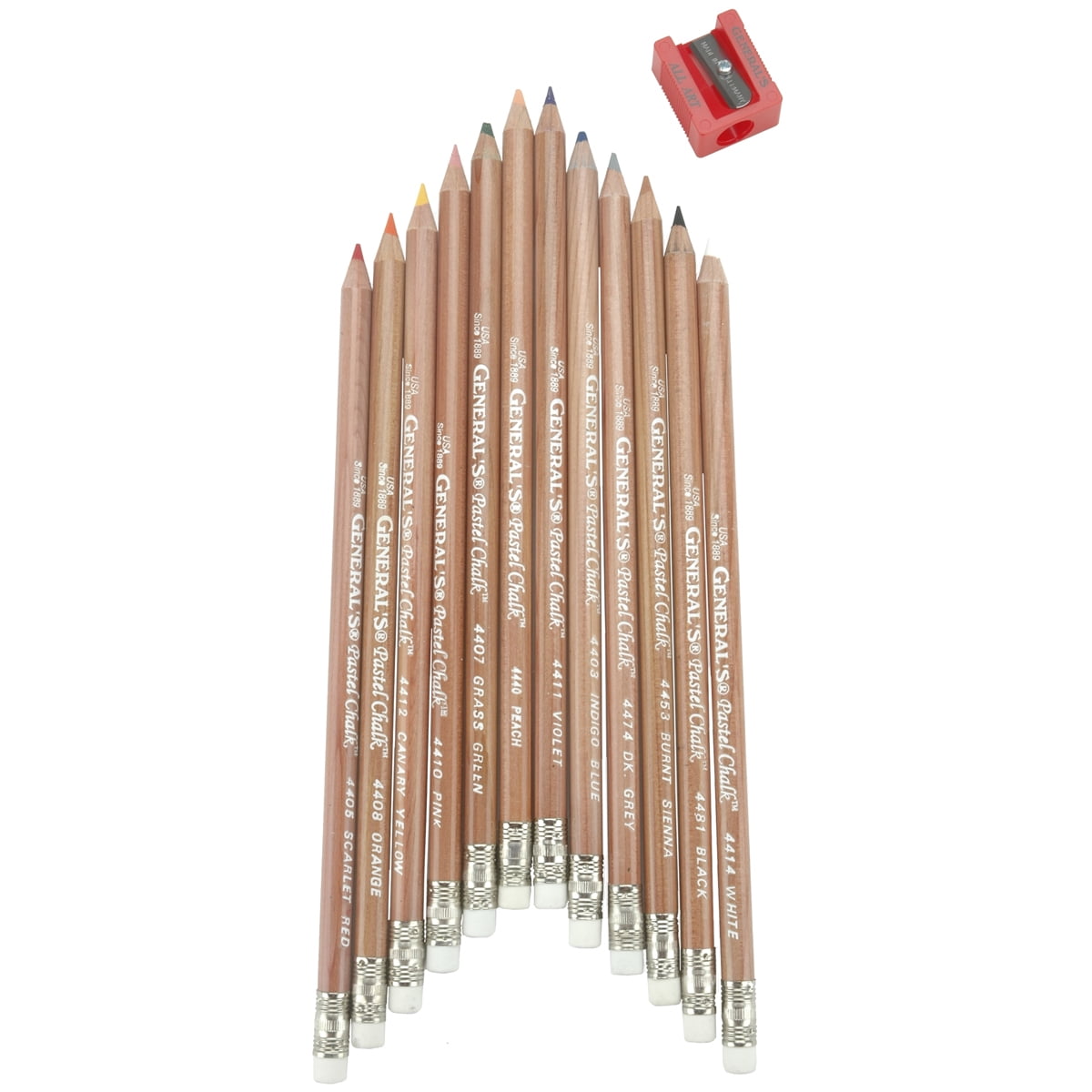 General Pencil 4400-12A MultiPastel Pencils 12/Pkg-Assorted Colors