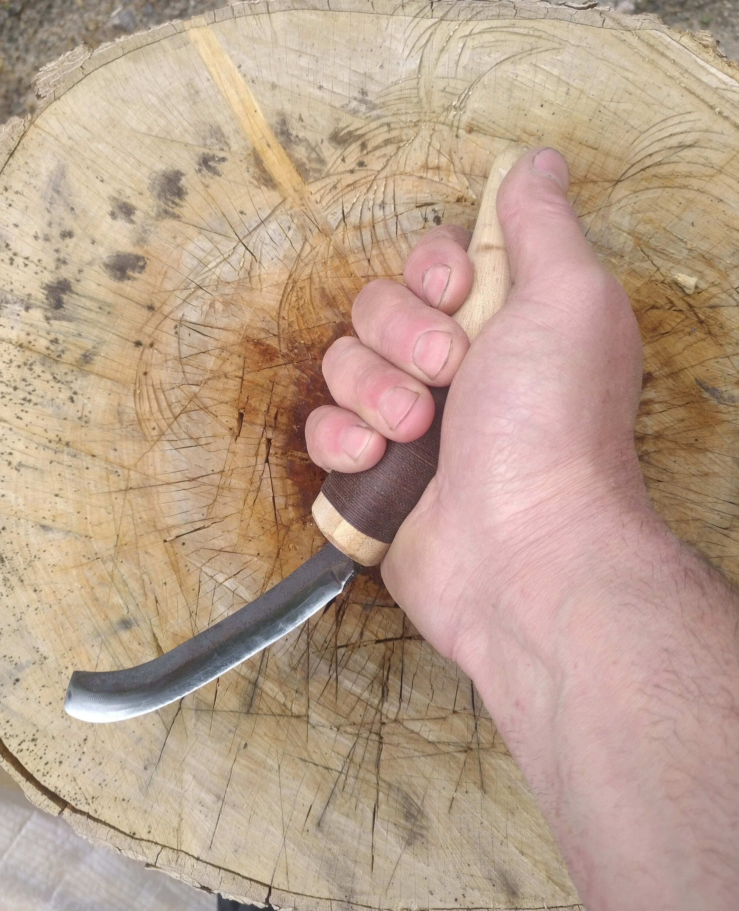 Crooked Knife Mocotaugan – Hand Forged (RH Model)