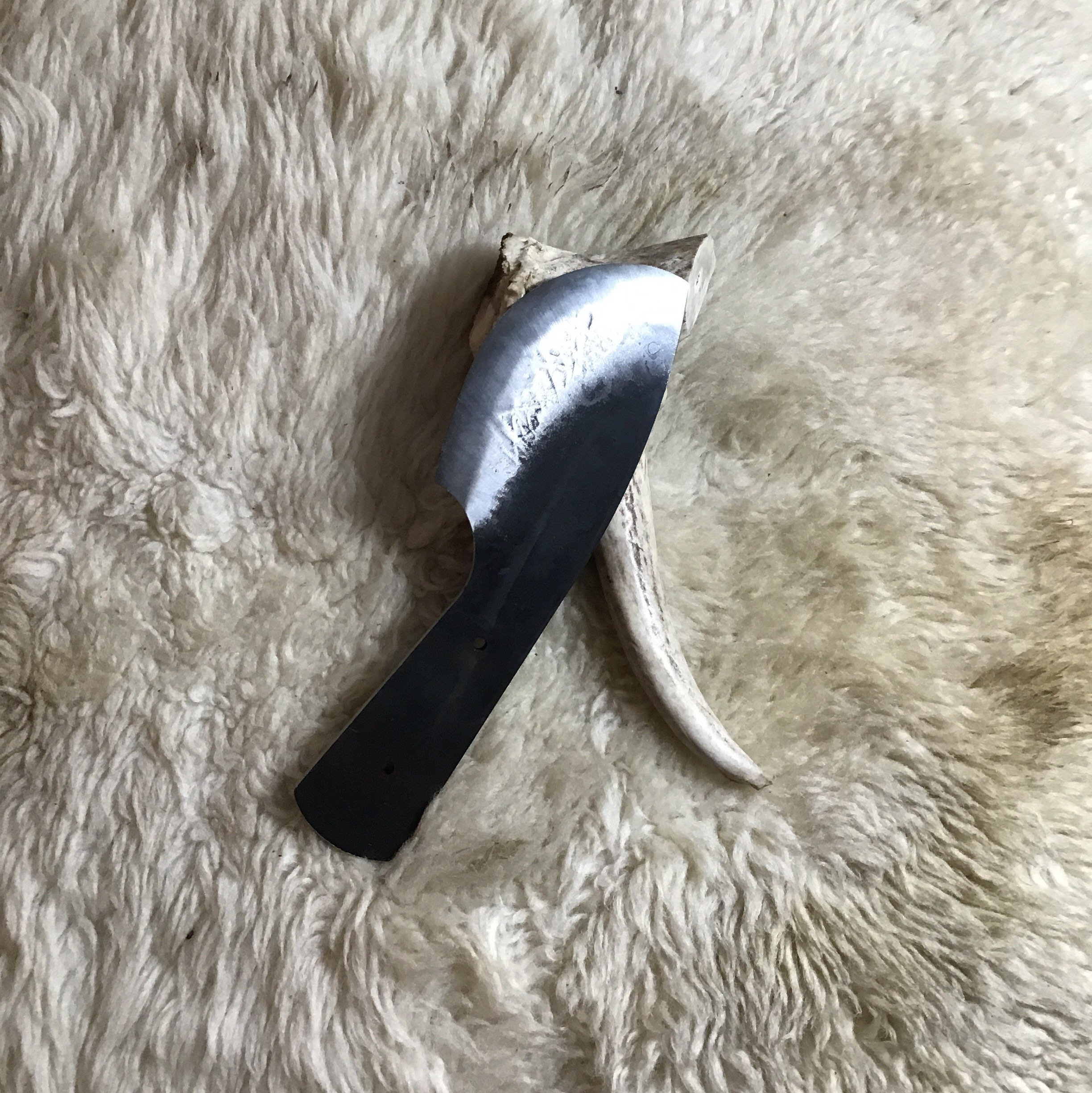 Jeff White Flathead Buffalo Dresser Blank Knife