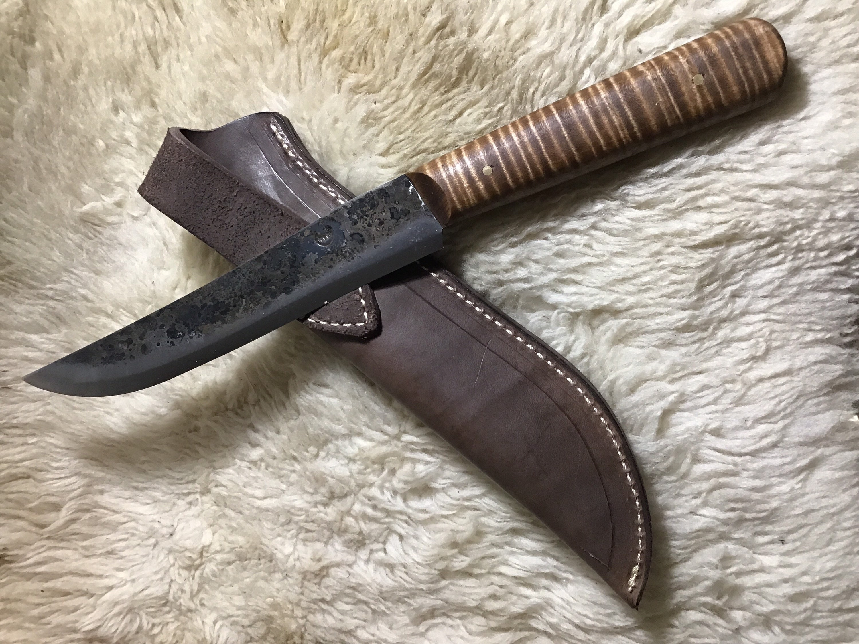 Dragon Slayer knife with leather sheath - Jeff White