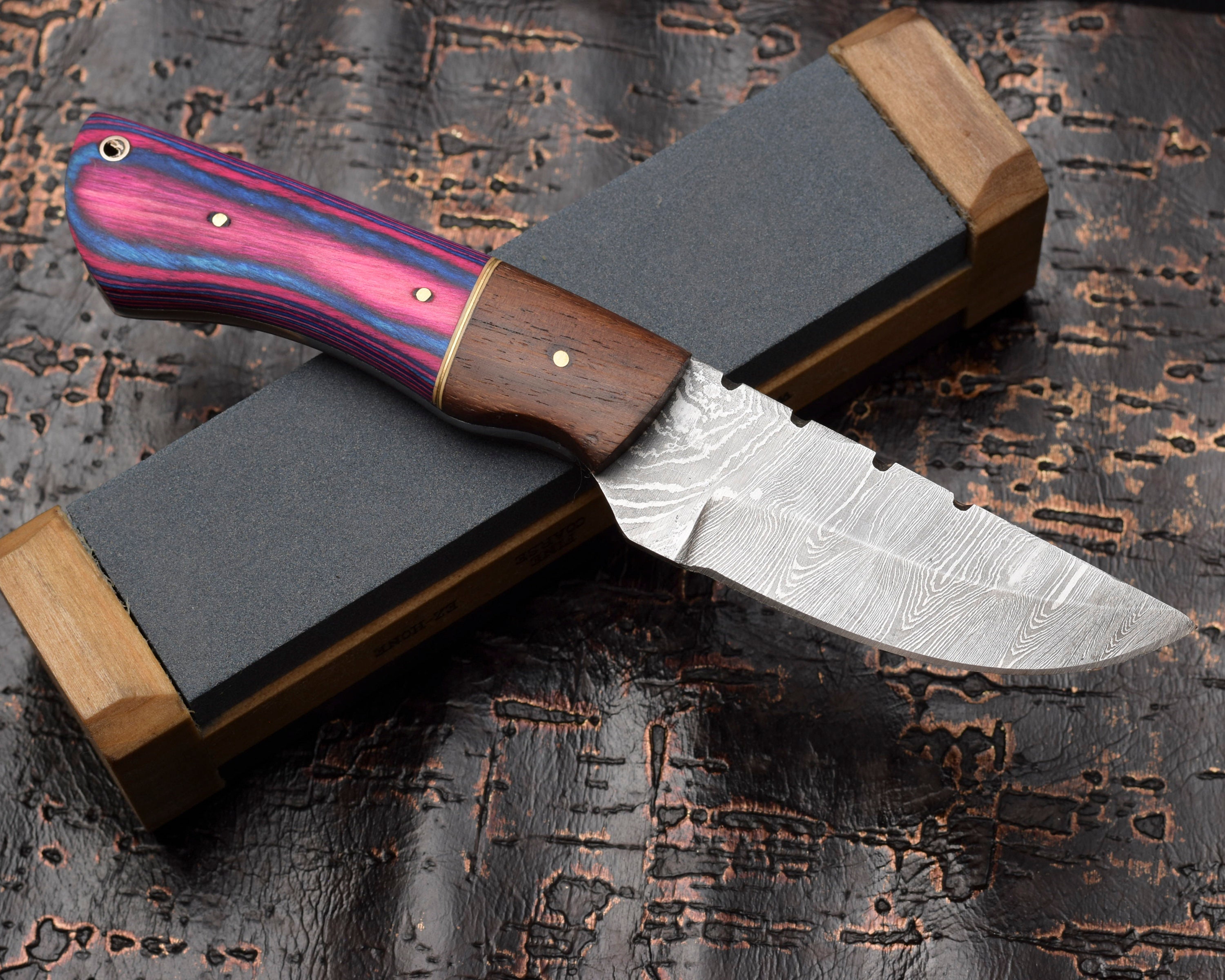 Handmade Damascus Survival Knife: Tactical Prepper Tool