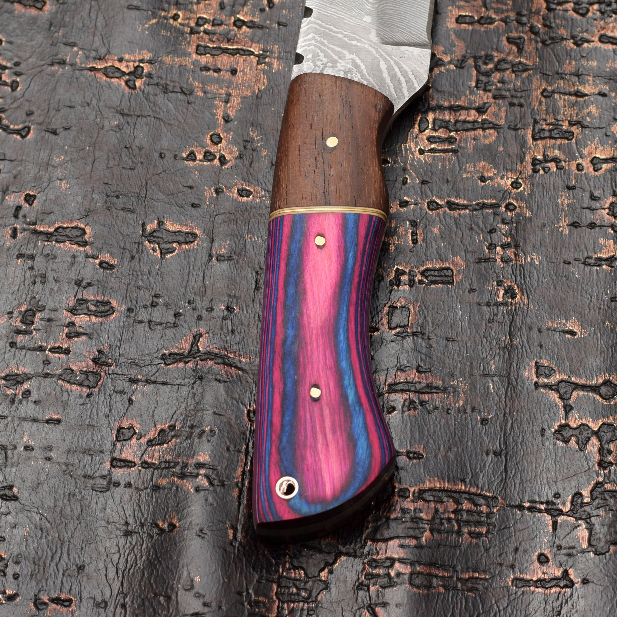 Handmade Damascus Survival Knife: Tactical Prepper Tool