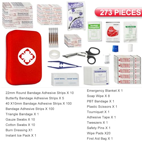 273-Piece Waterproof Car First-Aid Emergency Kit