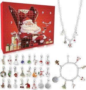Girls' 2024 Advent Calendar: Charm Bracelet & Necklace Kit