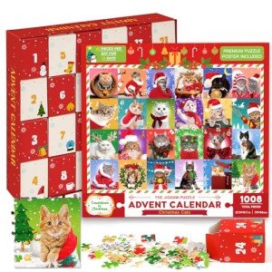 2024 Christmas Cat Puzzle Advent Calendar - 1008 Pieces