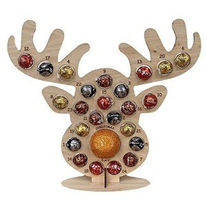 Wooden Christmas Advent Calendar with Chocolate Treats