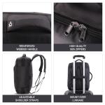 Aerolite 40x30x15 Maximum Size for British Airways, Air France and KLM Hand Cabin Luggage Approved Travel Carry On Under Seat Backpack Also Suitable for Other Airlines with 2 Year Guarantee, Black