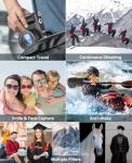 4K 64MP Digital Camera with WiFi, 180° Flip Screen, 16X Digital Zoom, Vlogging Camera for YouTube with Flash, Compact Camera with 32GB SD Card, 2 Batteries