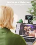 4K 64MP Digital Camera with WiFi, 180° Flip Screen, 16X Digital Zoom, Vlogging Camera for YouTube with Flash, Compact Camera with 32GB SD Card, 2 Batteries