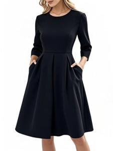 Oxiuly Summer Dress for Women Party Church Bridesmaid Graduation Cruise Dress with Pockets