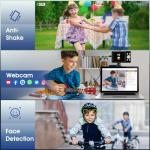 Digital Camera, 1080P FHD 44MP Compact Digital Camera, Compact Vlogging Camera with 2.4" LCD Screen, 16X Digital Zoom, Anti-Shake, Rechargeable, Portable Mini Camera for Kids, Teens, Beginners - Black