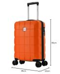 ATX Luggage 55x36x20cm Cabin Suitcase Super Lightweight Small Suitcase Approved for 100+ Airlines Including EasyJet, Ryanair, British Airways & Virgin Atlantic (Orange, 21Inches, 33Liter)