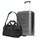 Aerolite 55x40x20 + 40x20x25 Ryanair Allowance 2 Piece Carry On Hand Cabin Luggage Set Bundle (55x40x20 Suitcase + 40x20x25 Holdall)