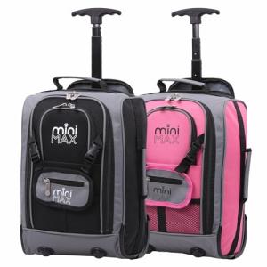 Aerolite MiniMAX 18L Ryanair 40x20x25 Size Cabin Hand Luggage Under Seat Trolley Backpack Carry On Cabin Hand Luggage Bag with 2 Year Warranty Set of 2
