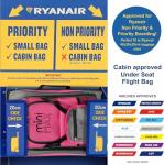 Aerolite MiniMAX 18L Ryanair 40x20x25 Size Cabin Hand Luggage Under Seat Trolley Backpack Carry On Cabin Hand Luggage Bag with 2 Year Warranty Set of 2