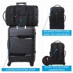 Aerolite Large 39L 3-in-1 Travel Backpack, Fits up to 17in Laptop, Carry On Hand Cabin Luggage Rucksack Satchel Holdall Daypack Weekend Flight Bag for Travel Work School Office, 55x35x20cm, Black