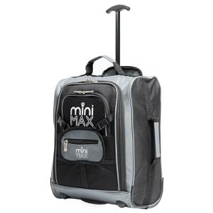 Aerolite MiniMAX 30L EasyJet 45x36x20 Maximum Size Cabin Hand Luggage Under Seat Trolley Backpack Carry On Cabin Hand Luggage Bag with 2 Year Warranty Black