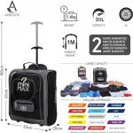 Aerolite MiniMAX 30L EasyJet 45x36x20 Maximum Size Cabin Hand Luggage Under Seat Trolley Backpack Carry On Cabin Hand Luggage Bag with 2 Year Warranty Black