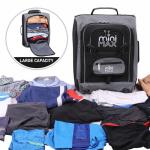Aerolite MiniMAX 30L EasyJet 45x36x20 Maximum Size Cabin Hand Luggage Under Seat Trolley Backpack Carry On Cabin Hand Luggage Bag with 2 Year Warranty Black