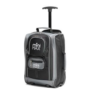 Aerolite MiniMAX 18L Ryanair 40x20x25 Maximum Size Cabin Hand Luggage Under Seat Trolley Backpack Carry On Cabin Hand Luggage Bag with 2 Year Warranty (Black)