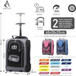 Aerolite MiniMAX 18L Ryanair 40x20x25 Maximum Size Cabin Hand Luggage Under Seat Trolley Backpack Carry On Cabin Hand Luggage Bag with 2 Year Warranty (Black)