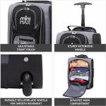 Aerolite MiniMAX 18L Ryanair 40x20x25 Maximum Size Cabin Hand Luggage Under Seat Trolley Backpack Carry On Cabin Hand Luggage Bag with 2 Year Warranty (Black)