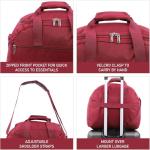 Aerolite Easyjet 45x36x20 Maximum Size Carry On Holdall Travel Duffel Bag Cabin Luggage Lightweight Under Seat Flight Bag with 5 Year Warranty, (Wine)