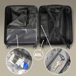 Cabin Max Anode 55x40x20 Cabin Suitcase, Built in Lock, Lightweight Carry On, 8 Wheels, Wet Pocket, Suitable for Ryanair, Easyjet, Paid Hand Luggage Carry-Ons (55 x 40 x 20 cm 40l)