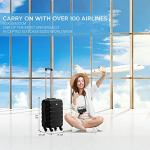 Flight Knight Cabin Suitcase 55x35x20, Carry On for Over 100 Airlines Like Ryanair, EasyJet, British Airways, Virgin Atlantic Lightweight Small Durable Cabin Bag, ABS Hard Shell, Hand Luggage