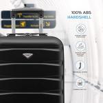 Flight Knight Cabin Suitcase 55x35x20, Carry On for Over 100 Airlines Like Ryanair, EasyJet, British Airways, Virgin Atlantic Lightweight Small Durable Cabin Bag, ABS Hard Shell, Hand Luggage