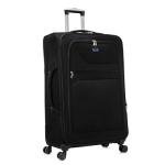 Aerostar Extra Large 32” Lightweight Softshell Expandable Suitcase, Integrated Combination Lock, 4 Wheels Check in Luggage for 30kg (Black, 162 litres)